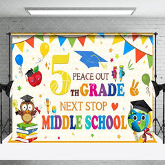 Aperturee - Aperturee Color 5th Grade Next Stop Middle School Grad Backdrop