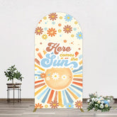 Aperturee - Aperturee Color Daisy Here Comes The Sun Birthday Arch Backdrop
