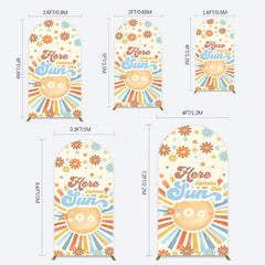 Aperturee - Aperturee Color Daisy Here Comes The Sun Birthday Arch Backdrop