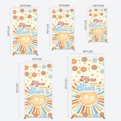 Aperturee - Aperturee Color Daisy Here Comes The Sun Birthday Rectangle Backdrop