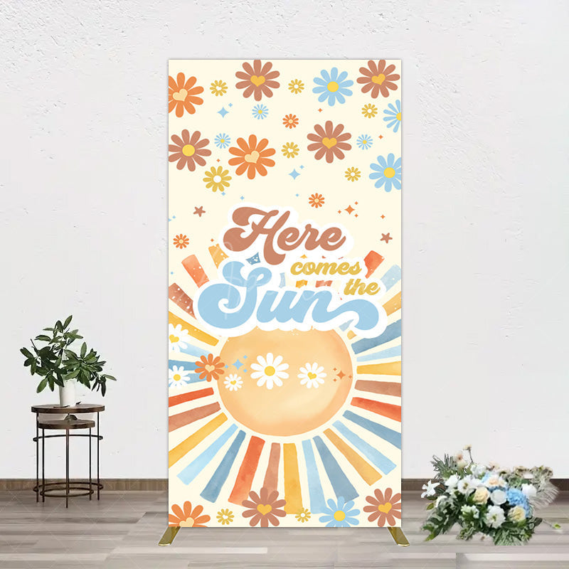 Aperturee - Aperturee Color Daisy Here Comes The Sun Birthday Rectangle Backdrop