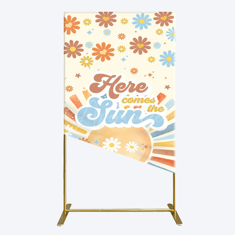 Aperturee - Aperturee Color Daisy Here Comes The Sun Birthday Rectangle Backdrop