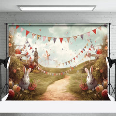 Aperturee - Aperturee Color Eggs Bunny Spring Easter Room Set Backdrop