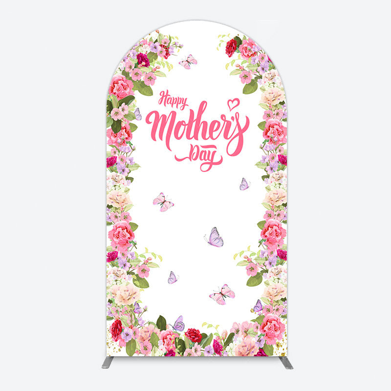 Aperturee - Aperturee Color Floral Spring Happy Mothers Day Arch Backdrop