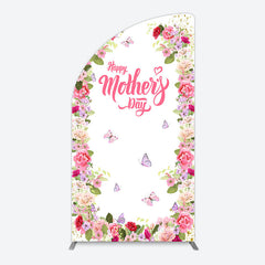 Aperturee - Aperturee Color Floral Spring Happy Mothers Day Half Moon Arch Backdrop