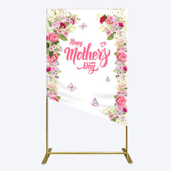 Aperturee - Aperturee Color Floral Spring Happy Mothers Day Rectangle Backdrop