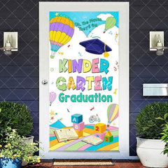 Aperturee - Aperturee Color Hot Air Balloon Kindergarten Grad Door Cover