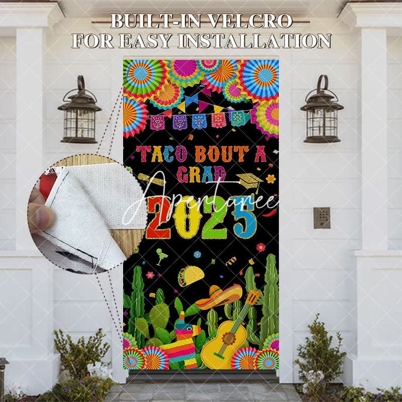 Aperturee - Aperturee Color Mexican Cactus Taco Bout A Grad 2025 Door Cover