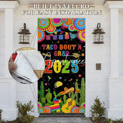 Aperturee - Aperturee Color Mexican Cactus Taco Bout A Grad 2025 Door Cover