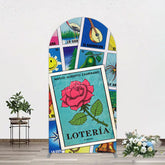 Aperturee - Aperturee Color Mexican Lottery Card Birthday Arch Backdrop