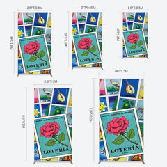 Aperturee - Aperturee Color Mexican Lottery Card Birthday Rectangle Backdrop