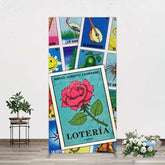 Aperturee - Aperturee Color Mexican Lottery Card Birthday Rectangle Backdrop