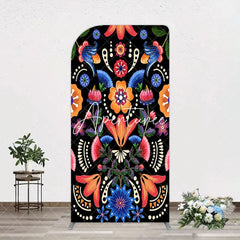 Aperturee - Aperturee Color Mexican National Floral Birthday Arch Backdrop