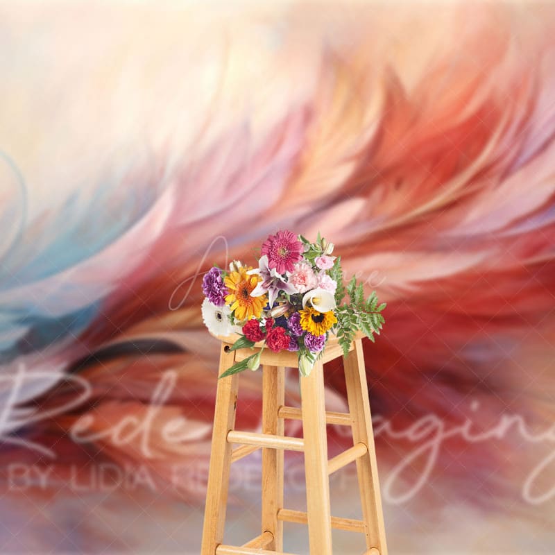 Aperturee - Aperturee Color Pretty Pastel Feather Fine Art Photo Backdrop