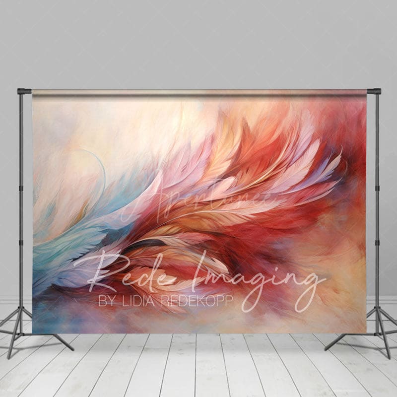 Aperturee - Aperturee Color Pretty Pastel Feather Fine Art Photo Backdrop