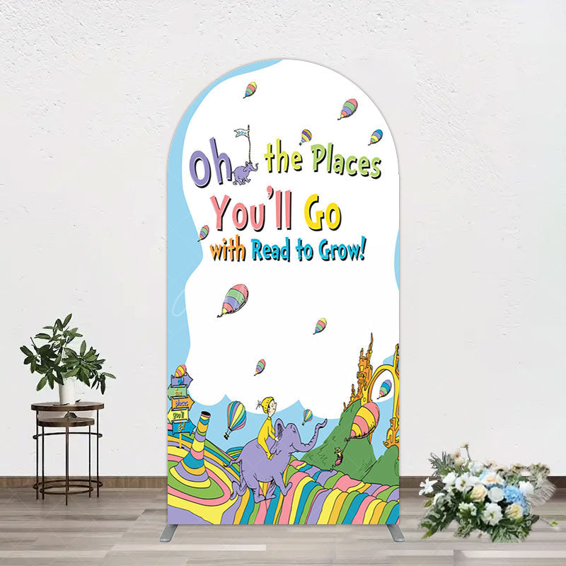 Aperturee - Aperturee Color The Places You Will Go Birthday Arch Backdrop