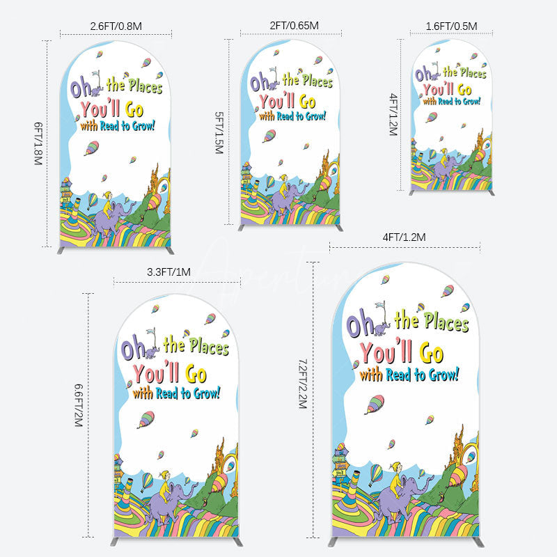 Aperturee - Aperturee Color The Places You Will Go Birthday Arch Backdrop