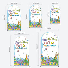 Aperturee - Aperturee Color The Places You Will Go Birthday Arch Backdrop