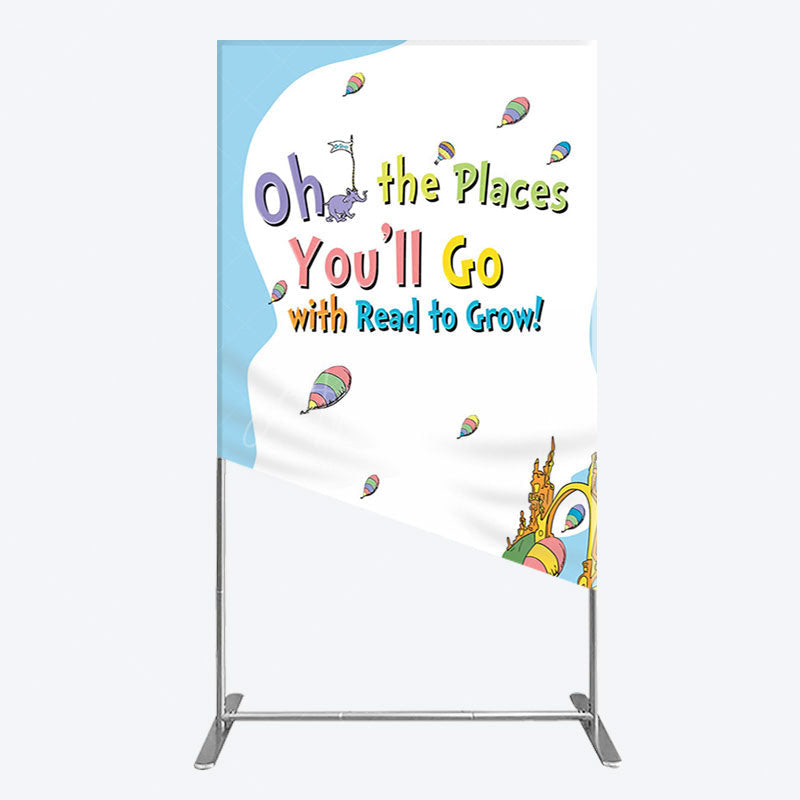 Aperturee - Aperturee Color The Places You Will Go Birthday Rectangle Backdrop