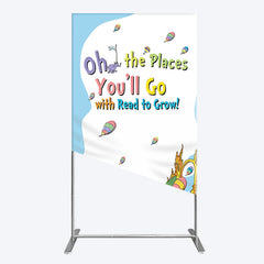 Aperturee - Aperturee Color The Places You Will Go Birthday Rectangle Backdrop