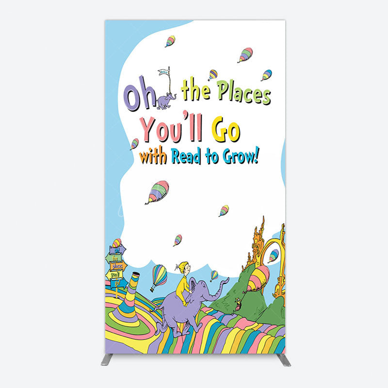 Aperturee - Aperturee Color The Places You Will Go Birthday Rectangle Backdrop