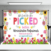 Aperturee - Aperturee Colored Floral Administrative Professionals Backdrop