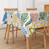 Aperturee - Aperturee Colorful Abstract Art Tablecloth Modern Expressionist Painting Design for Creative and Eclectic Decor