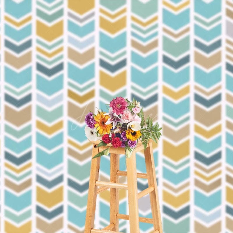 Aperturee - Aperturee Colorful Arrow Regular Patterns Photography Backdrop