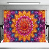 Aperturee - Aperturee Colorful Artistic Mandala Flower Fine Art Backdrop