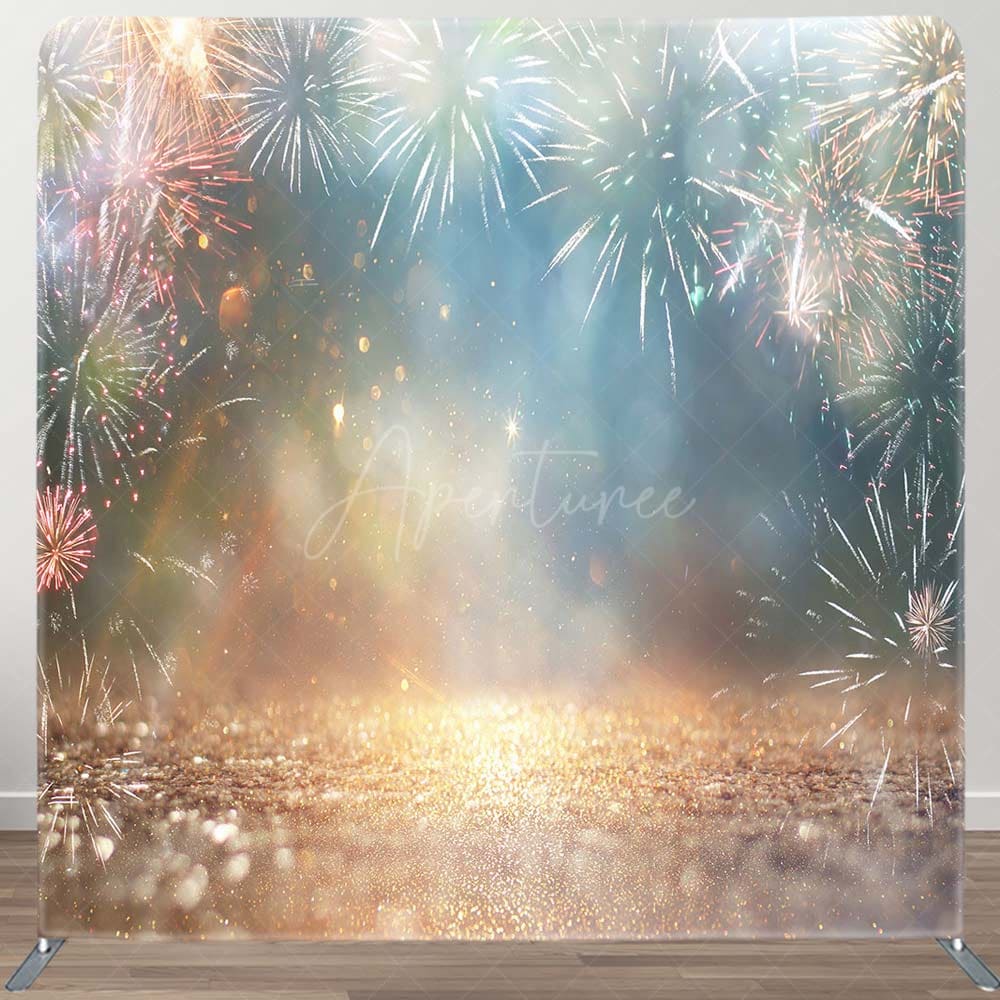 Aperturee - Aperturee Colorful Bokeh Bloom Sparkle Pillow Cover Backdrop
