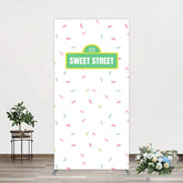 Aperturee - Aperturee Colorful Candy Sweet Street Birthday Rectangle Backdrop