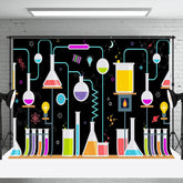 Aperturee - Aperturee Colorful Chemical Reagents Happy Lab Week Backdrop