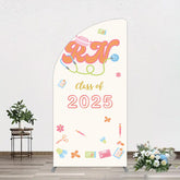 Aperturee - Aperturee Colorful Class 2025 Nurse Graduation Half Moon Arch Backdrop