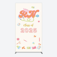 Aperturee - Aperturee Colorful Class 2025 Nurse Graduation Rectangle Backdrop