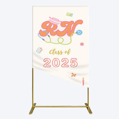 Aperturee - Aperturee Colorful Class 2025 Nurse Graduation Rectangle Backdrop
