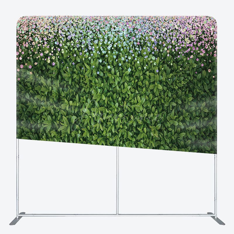 Aperturee - Aperturee Colorful Diamonds Greenery Square Tension Backdrop