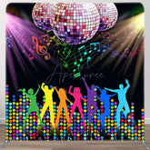 Aperturee - Aperturee Colorful Disco Dancing Party Square Tension Backdrop