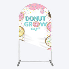 Aperturee - Aperturee Colorful Donut Dots Grow Up Birthday Arch Backdrop