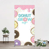 Aperturee - Aperturee Colorful Donut Dots Grow Up Birthday Rectangle Backdrop