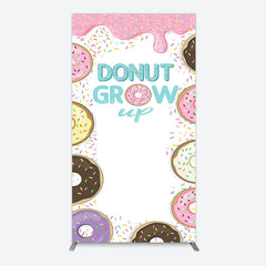 Aperturee - Aperturee Colorful Donut Dots Grow Up Birthday Rectangle Backdrop