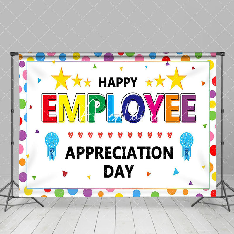 Aperturee - Aperturee Colorful Dot Happy Employee Appreciation Day Backdrop