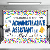 Aperturee - Aperturee Colorful Dots Thanks Administative Assistant Backdrop