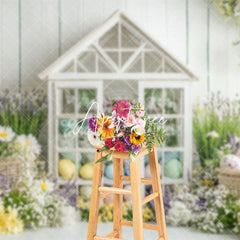 Aperturee - Aperturee Colorful Easter Eggs Spring Flowers Festive Backdrop