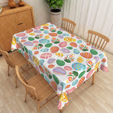 Aperturee - Aperturee Colorful Eggs Easter Party Rectangle Tablecloth