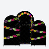 Aperturee - Aperturee Colorful Flag Mexican Carnival Party Arch Backdrop