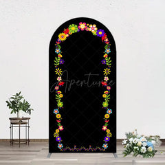 Aperturee - Aperturee Colorful Flag Mexican Carnival Party Arch Backdrop