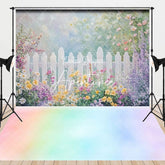 Aperturee - Aperturee Colorful Floor Garden Fence Spring Combo Set Backdrop