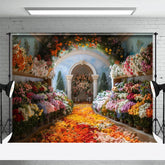 Aperturee - Aperturee Colorful Floral Greenhouse Romantic Wedding Backdrop