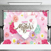 Aperturee - Aperturee Colorful Floral Lighted Happy Mothers Day Backdrop