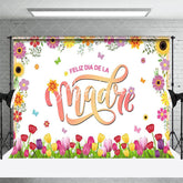 Aperturee - Aperturee Colorful Floral Tulip Happy Mothers Day Backdrop